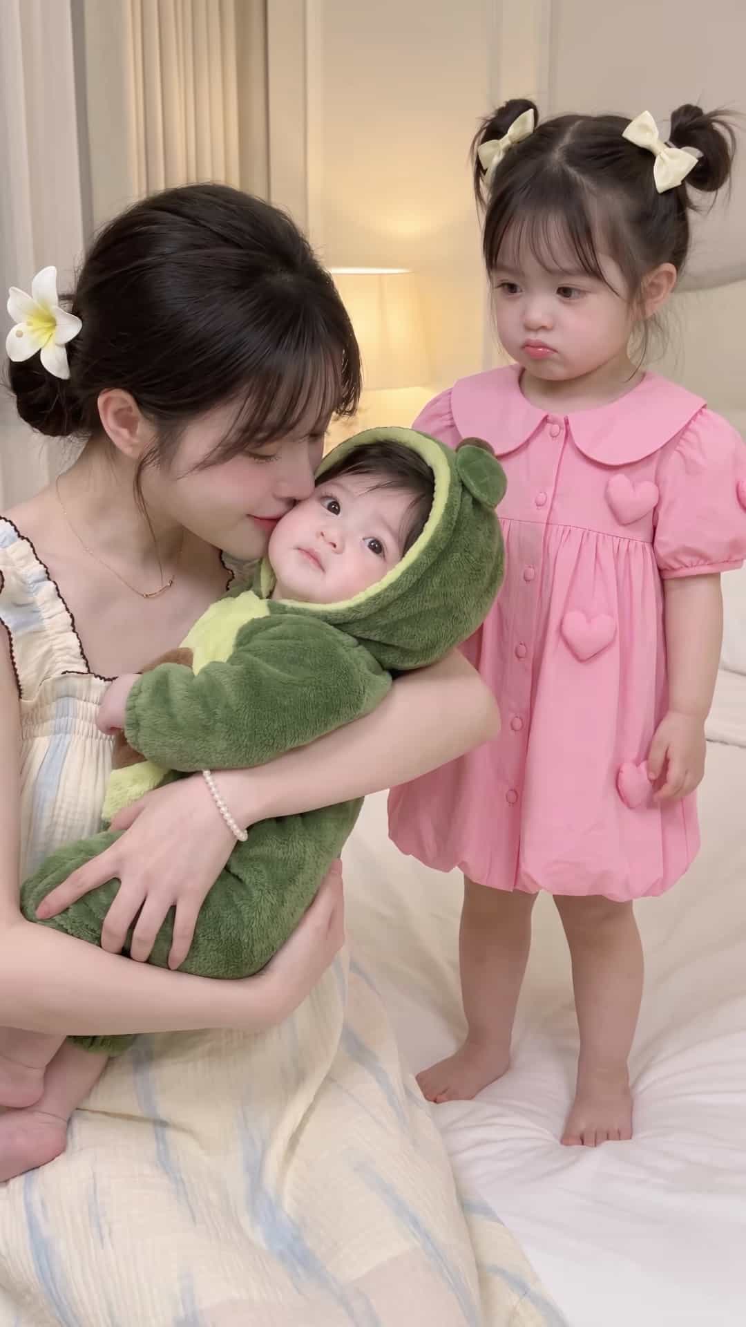 Mẹ hôn kem nữa chứ, không là Kem buồn